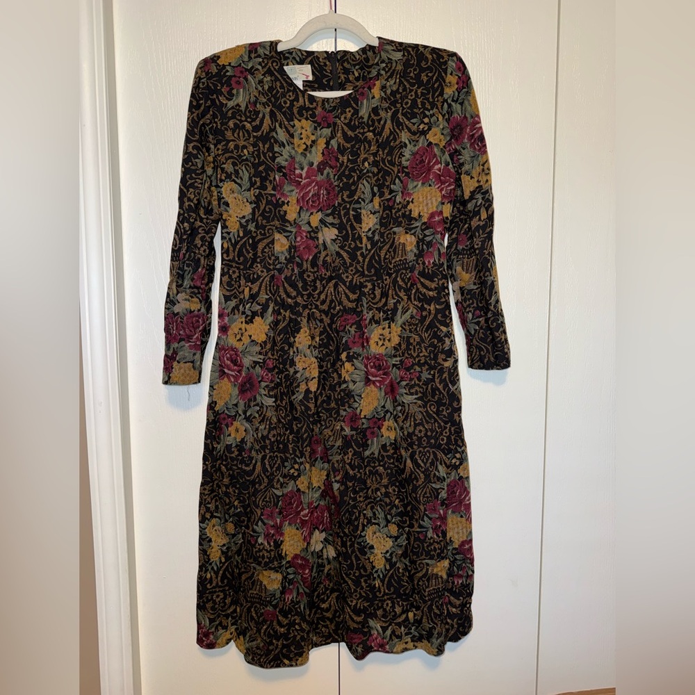 Orvis Vintage Tie Back Floral Dress
